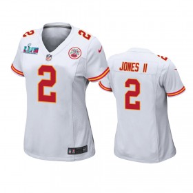 Camiseta Mujer NFL Kansas City Chiefs Ronald Jones II 2 Game Blanco Super Bowl LVII